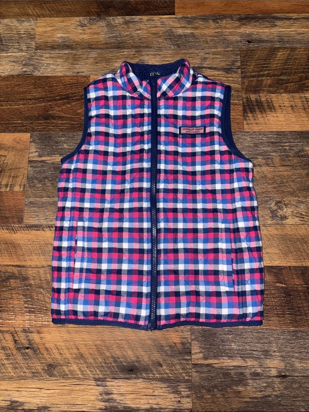 Vineyard Vines Girls Moonshine Reversible Sherpa Shep Vest